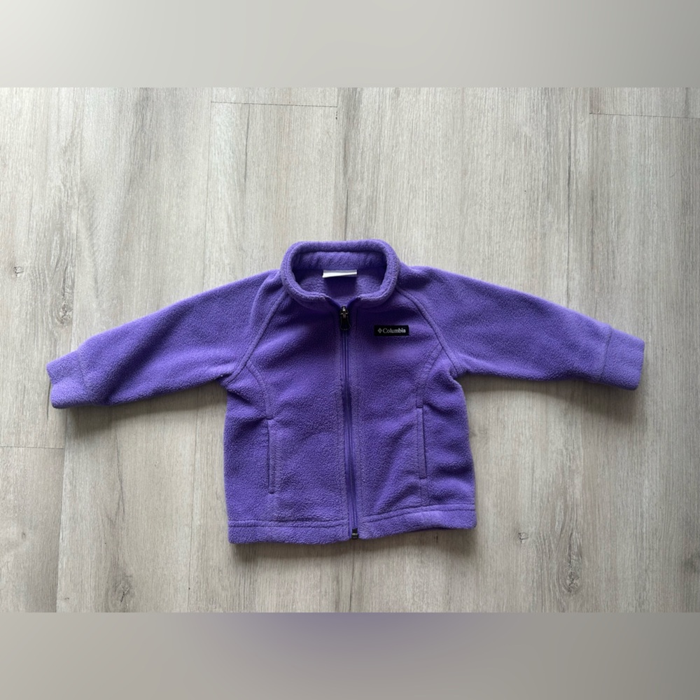 Baby Girl Columbia Purple Fleece Jacket, 6-12 Months